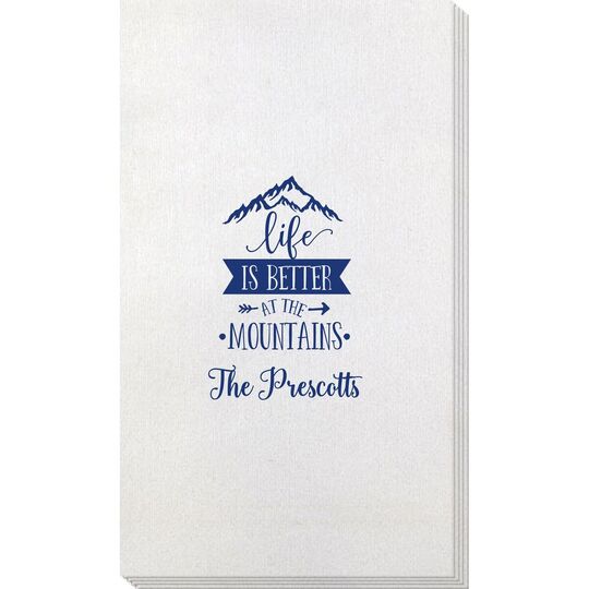 Life is Better at the Mountains Bamboo Luxe Guest Towels